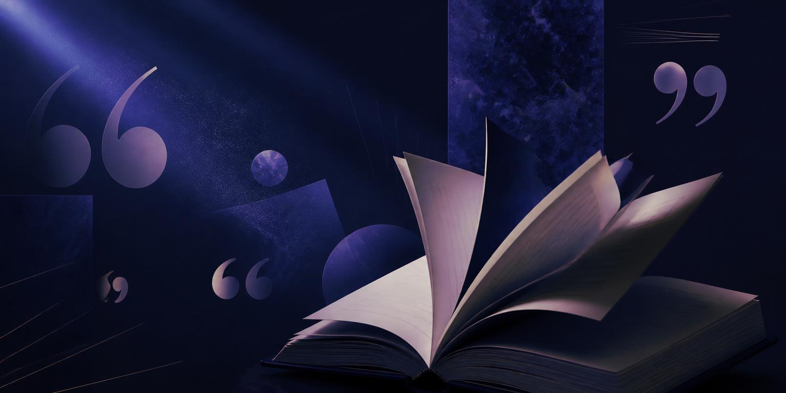 Portada editorial de blog: libro abierto bajo un haz de luz indigo.